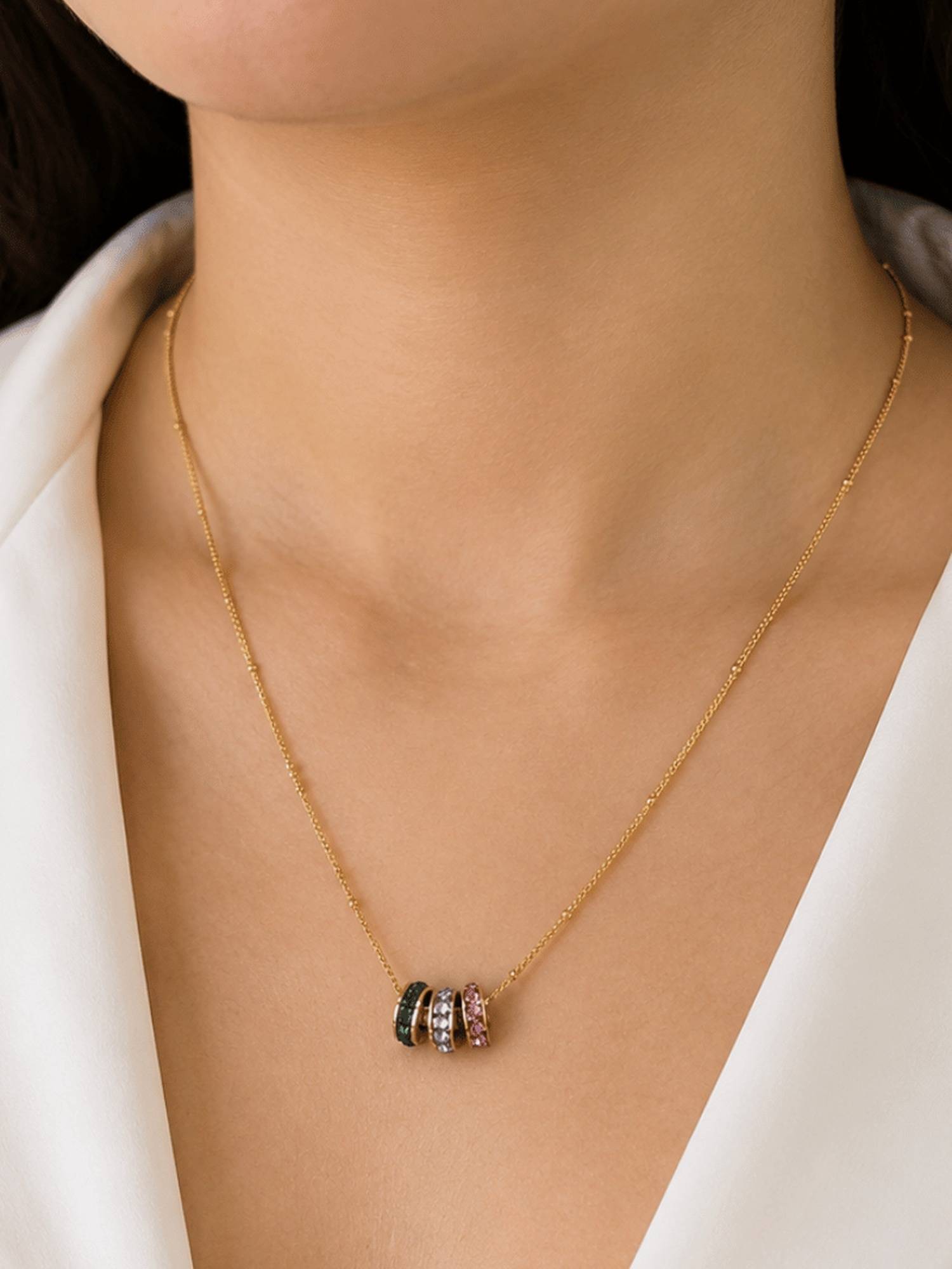 ELRA Women Multi-Color Stones Necklace