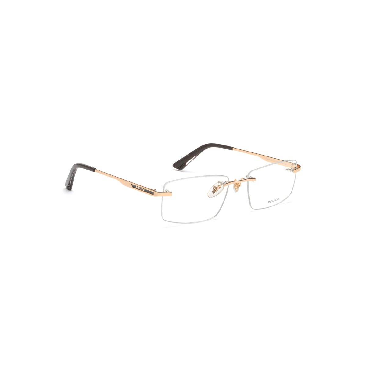 Police Rimless Frame Buy Police Men Rimless Gold Metal Frames - VPL906K54R26FR (54) Online