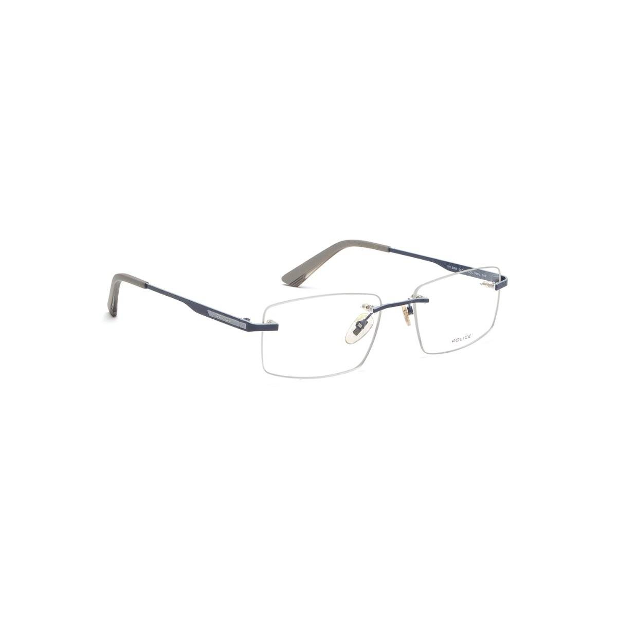 Police Rimless Frame Buy Police Men Rimless Blue Metal Frames - VPL906K54V66MFR (54) Online