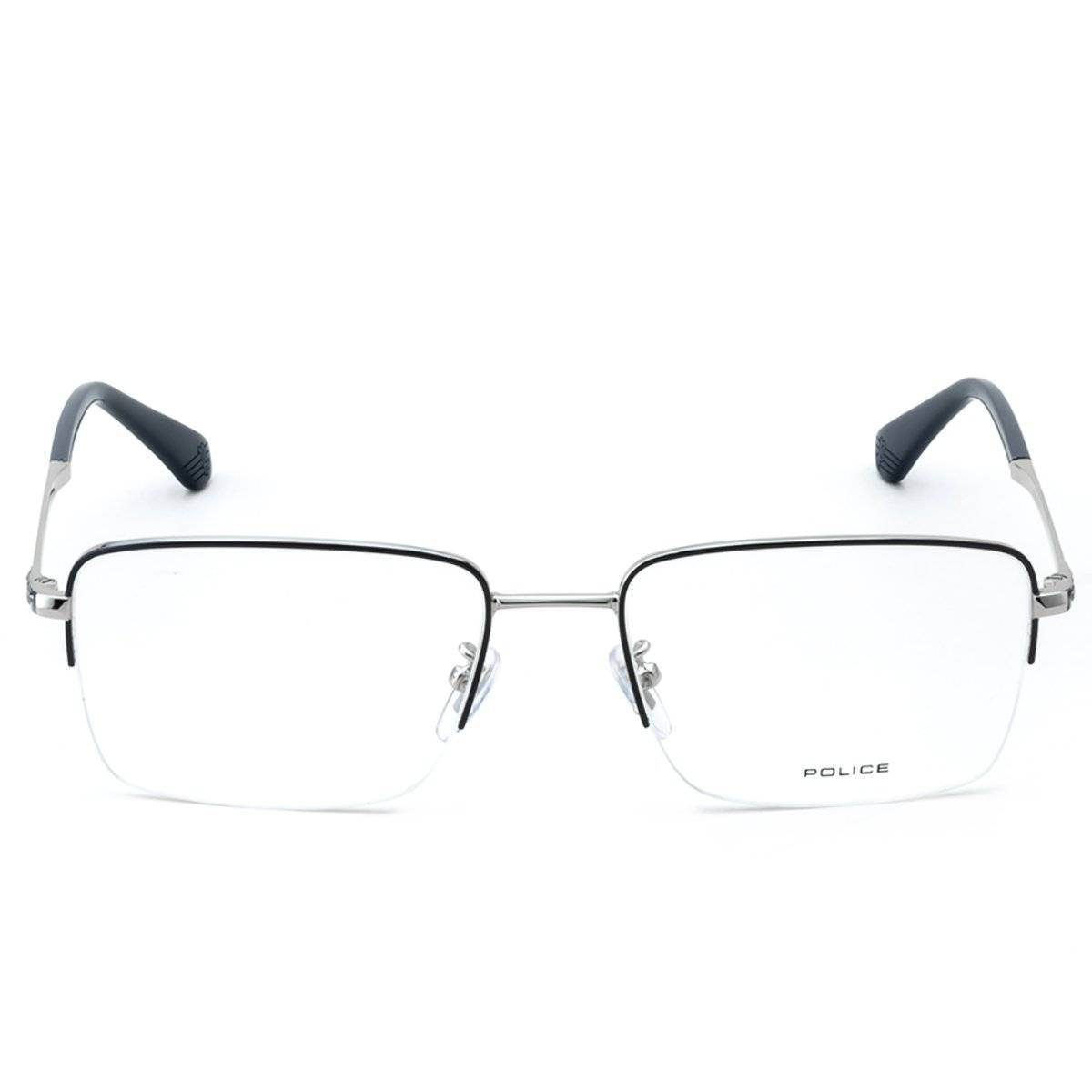 Police Men Half Rim Blue Metal Frames - VPLN12K57E70FR (57)