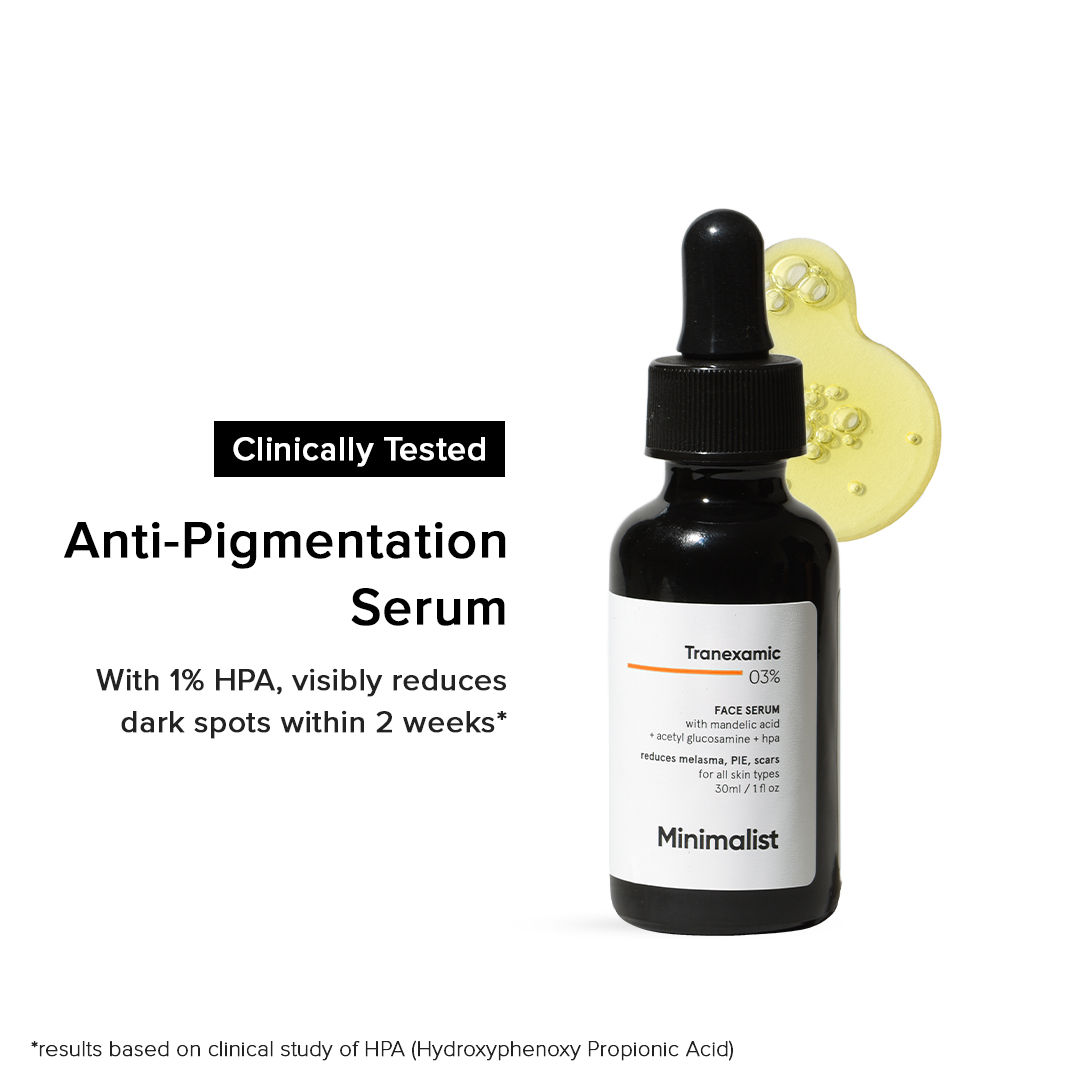 Minimalist 3% Tranexamic Acid Face Serum For Melasma- Acne Scars- Hyperpigmentation Or Erythema (PIH/PIE)