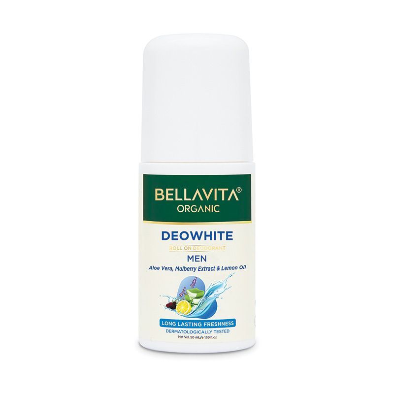 Bella Vita Organic DeoWhite Under Arm Skin Whitening Natural Roll On Deodorant Stick for Men
