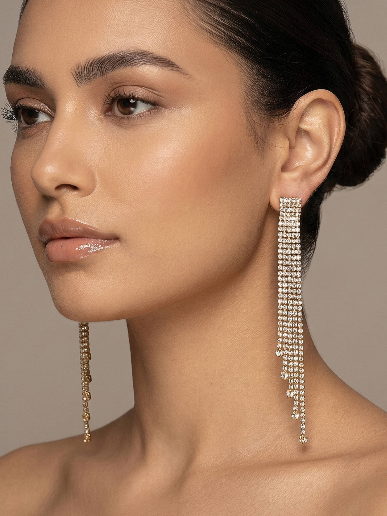 Joker & Witch Sweet Spark Gold Bling Dropped Earrings