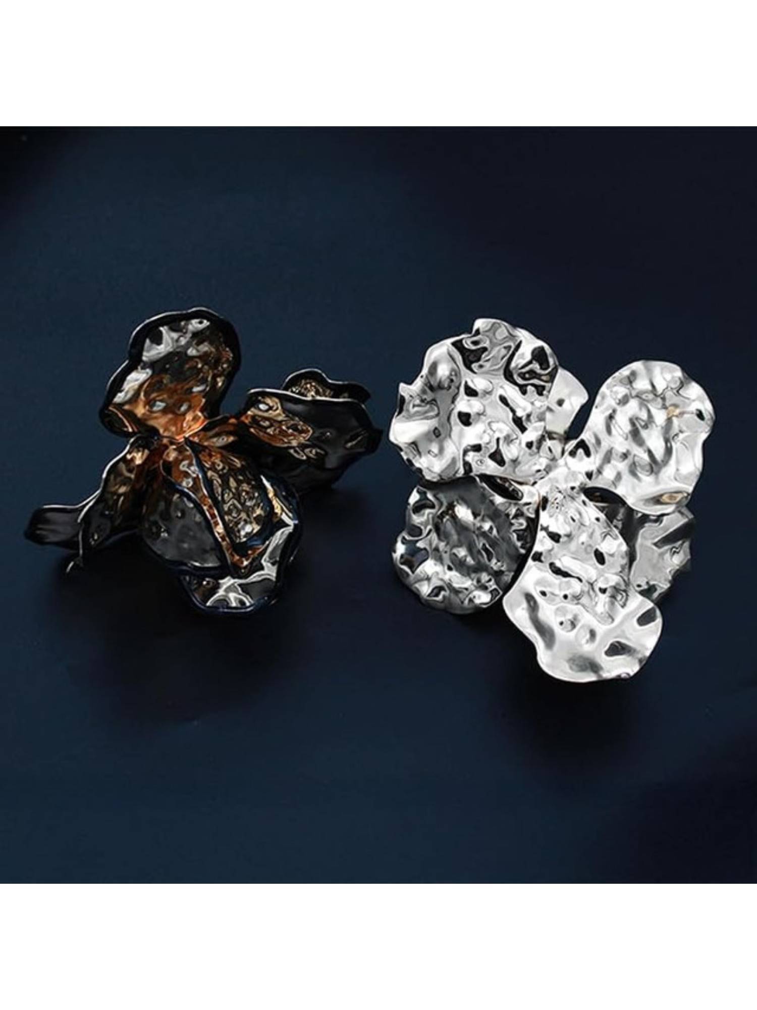 Blysk Jewels Elegant Petal Design Earrings For Women