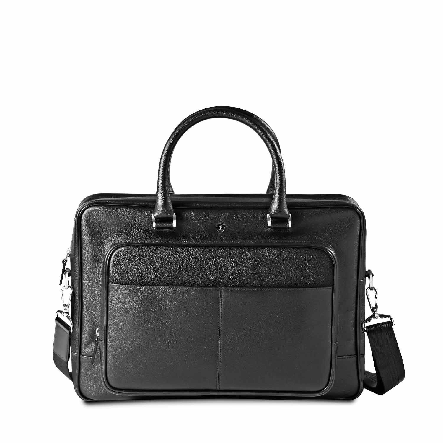 Lapis Bard Belgravia Leather Tate 14-inch Laptop Business Bag - Black