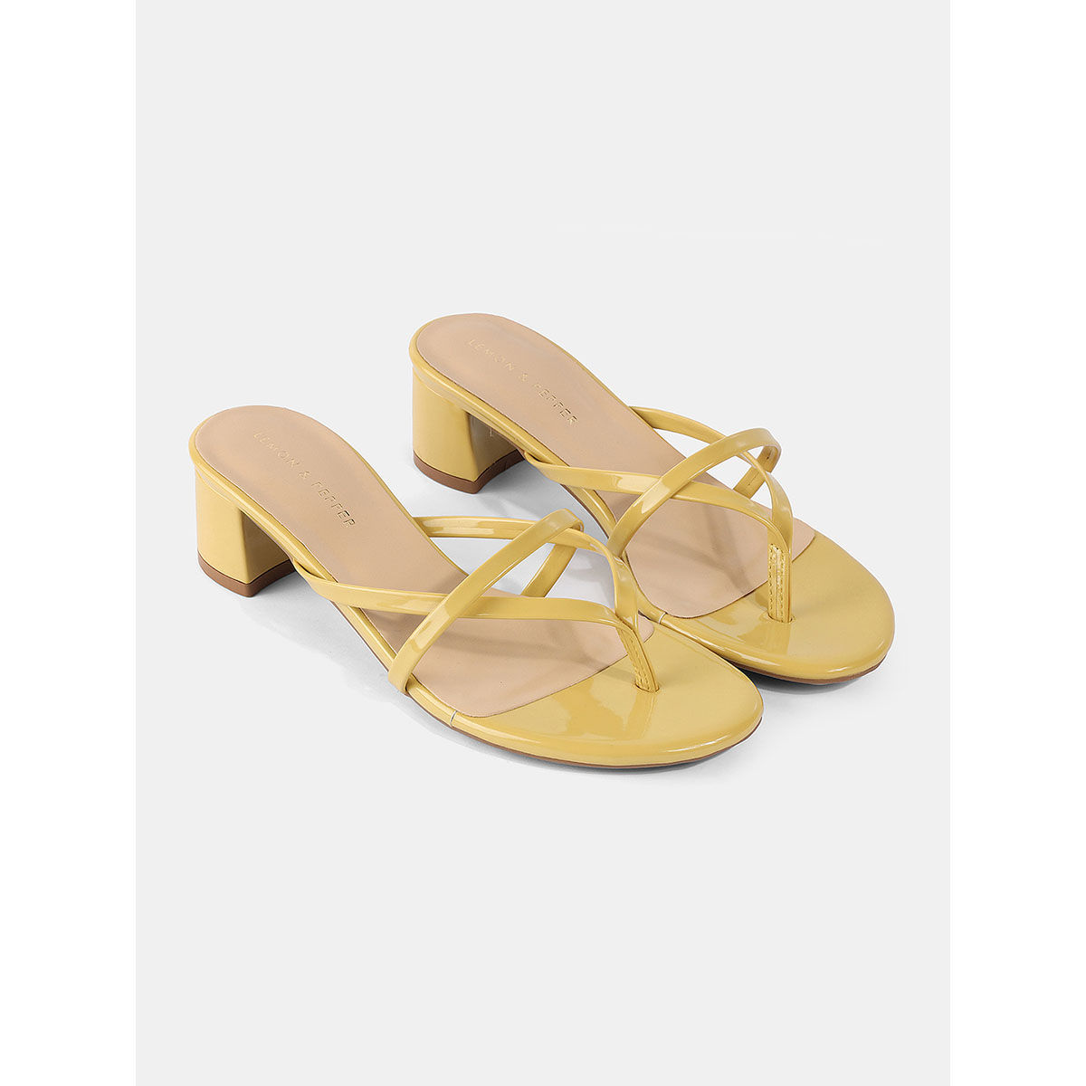 DOLCE VITA Womens Lemon Yellow Strappy Zayla Square Toe Block Heel Buckle  Leather Dress Sandals Shoes 8.5 - Walmart.com