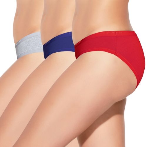 Enamor Assorted Low Waist Panty #CR01 [Pack of 3], Ladies Panties