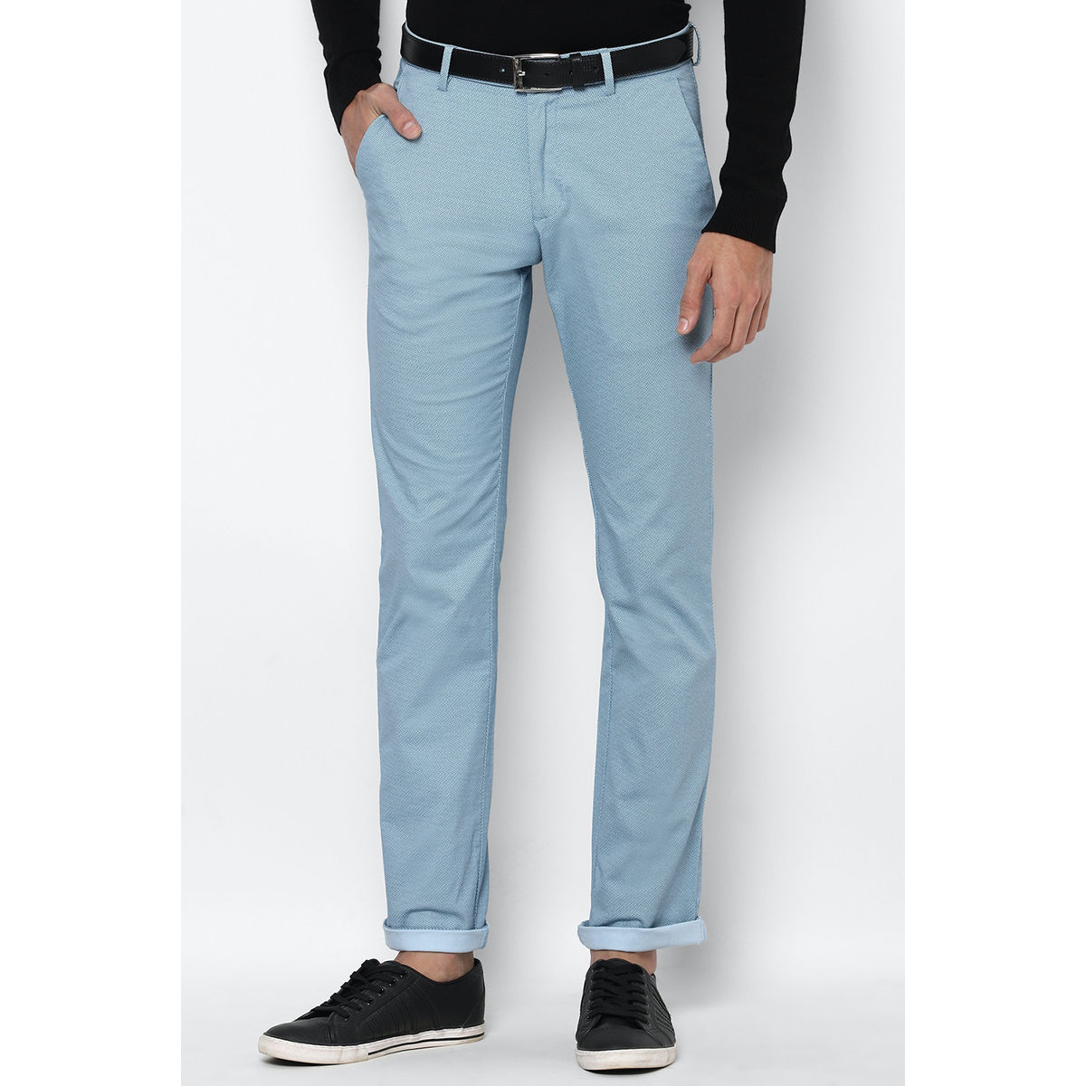 ALLEN SOLLY Men Solid Slim Straight Casual Trousers  Lifestyle Stores   Sector 4C  Ghaziabad