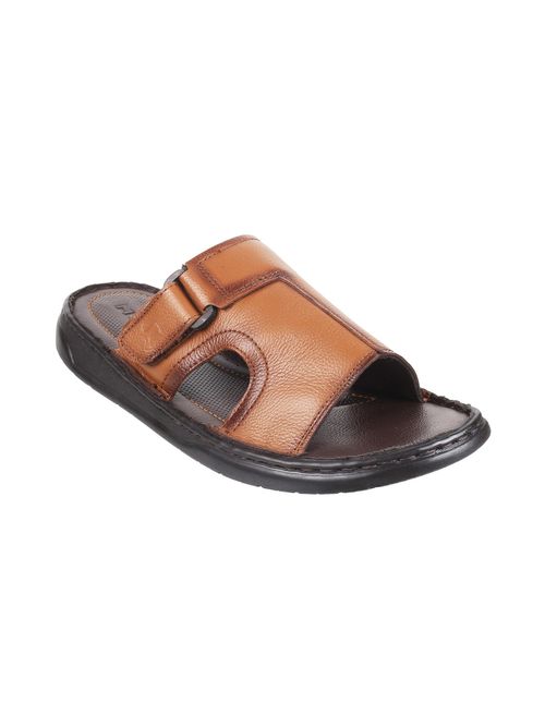 Mochi Footwear Mochi Flats Online Mochi Mens Tan Flat ChappalsMochi Men Tan  Leather Sandals
