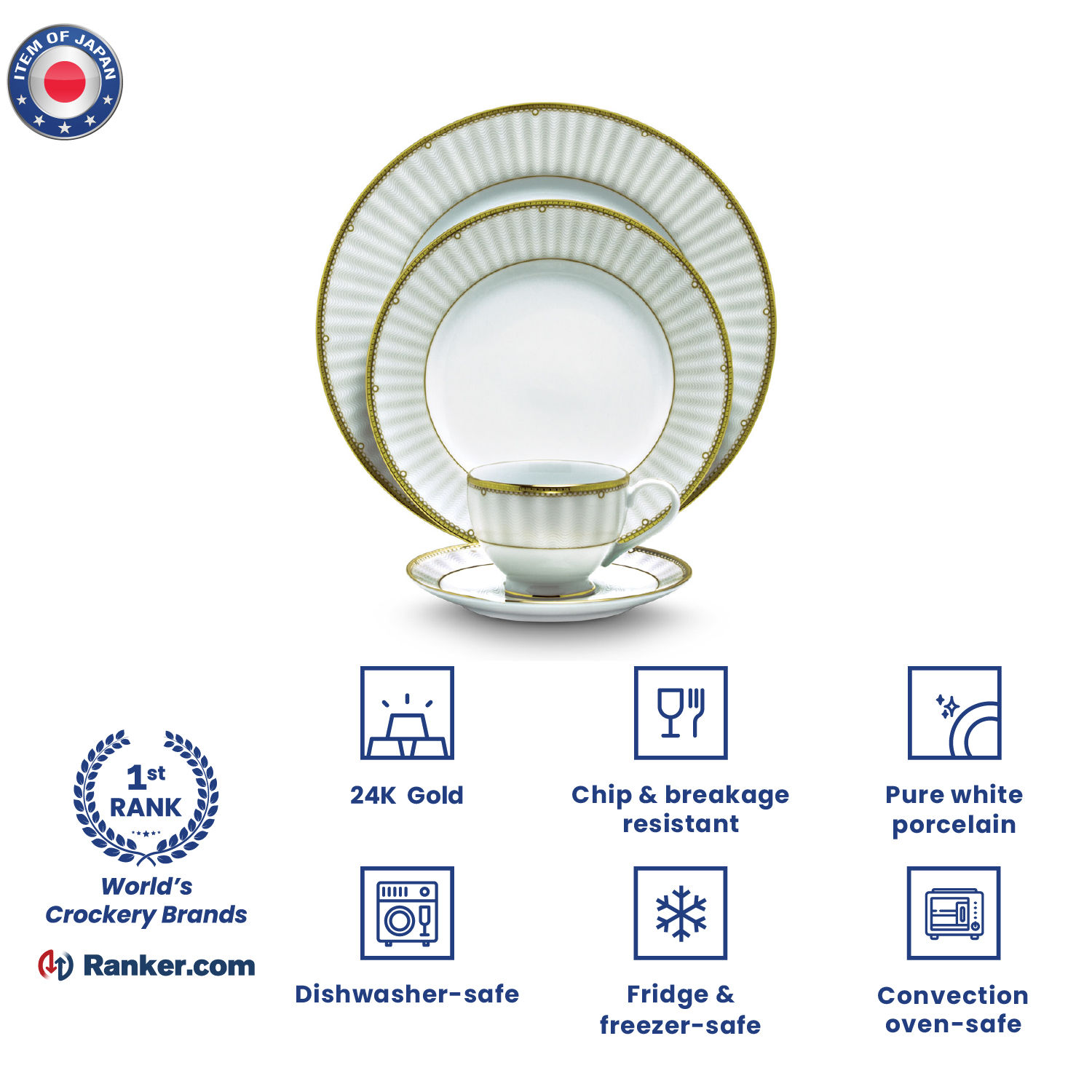 Noritake Japan Porcelain Dinner Plate Set Hearth Collection Monarch