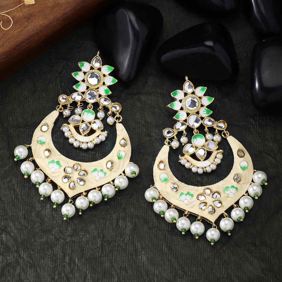 Peora Beautiful Flower Design Party Wear Fashion Earring Jewellery For Women Girls (PF66E58CRM)