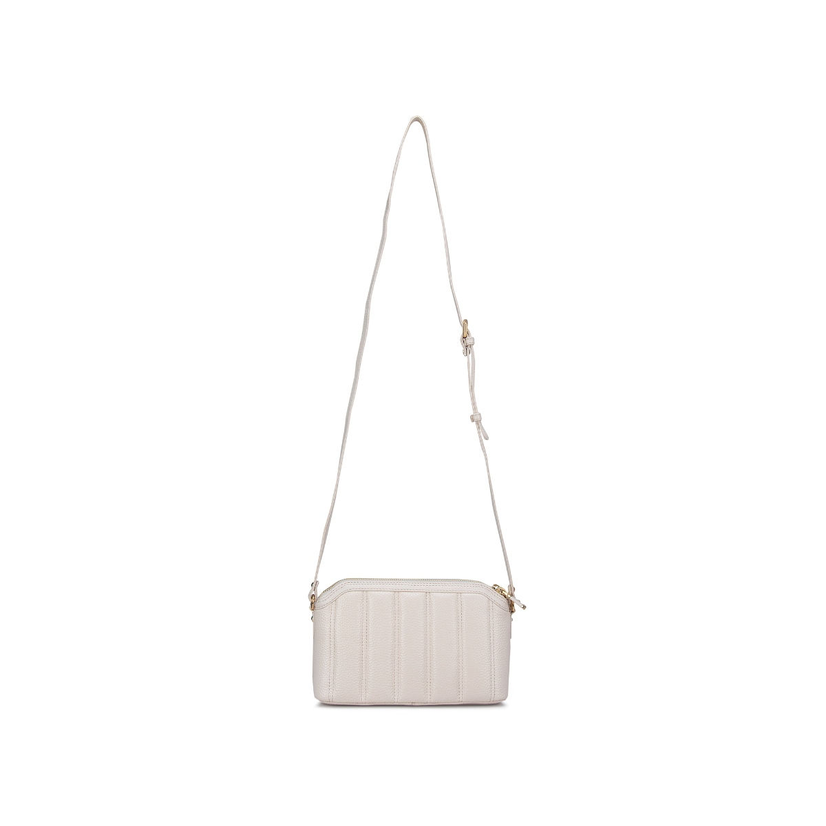 Buy Da Milano White Leather Sling Bag Online