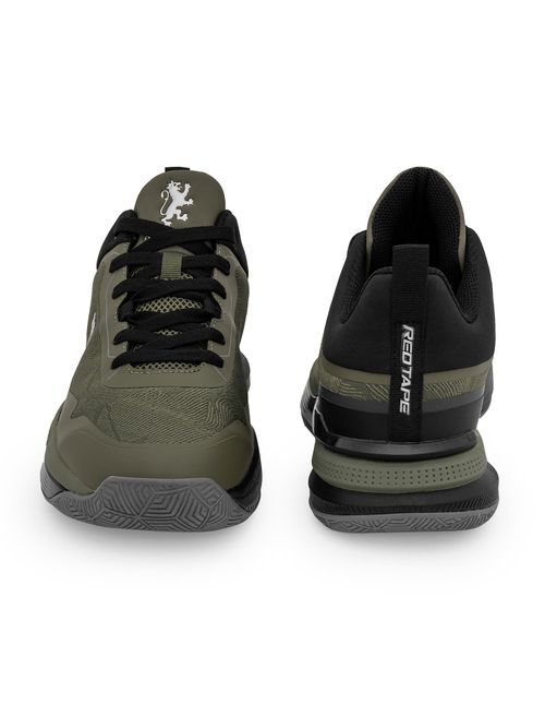 Buy Red Tape Men Textured Olive and Black Lifestyle Sneakers Online