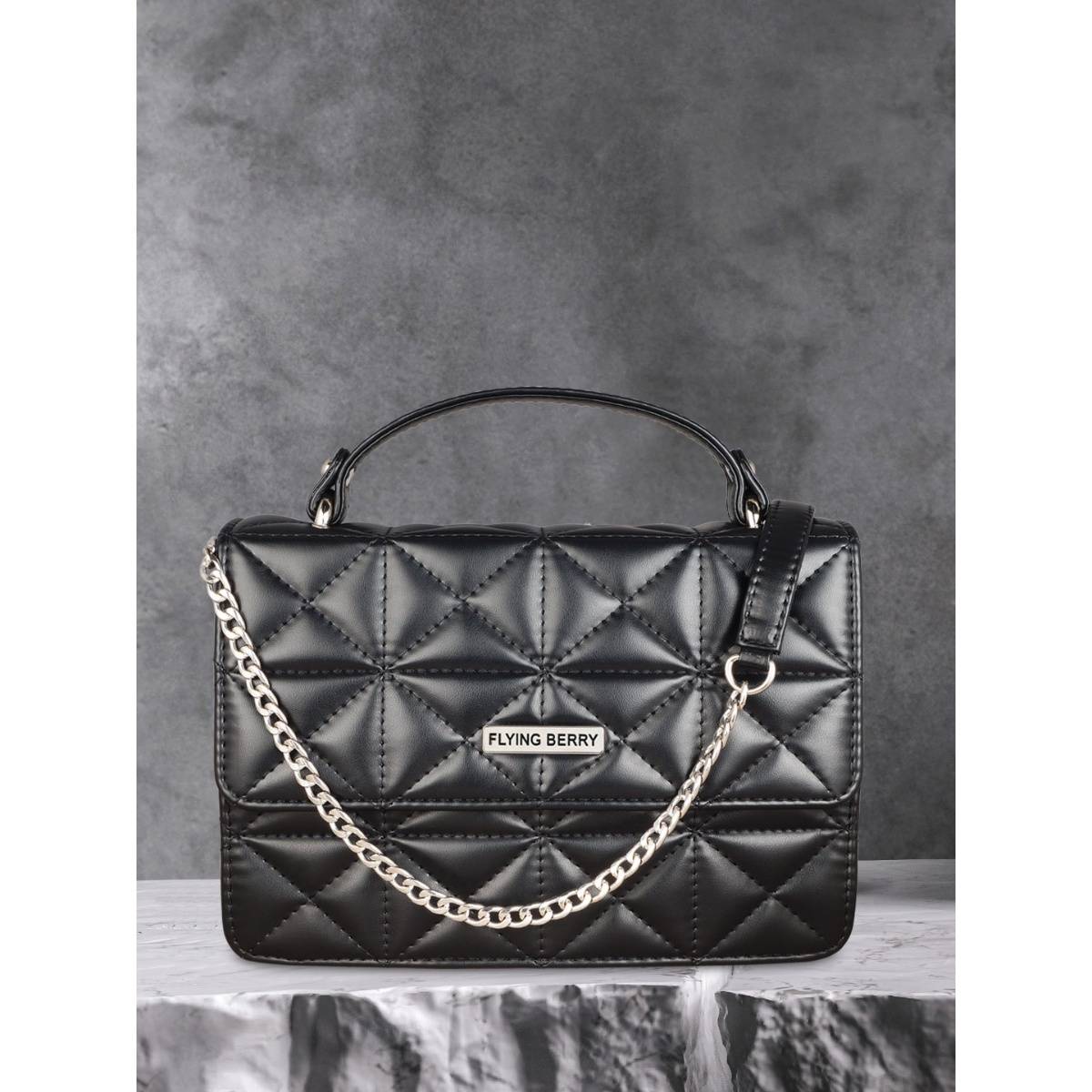 FLYING BERRY Womens Black Sling Bag