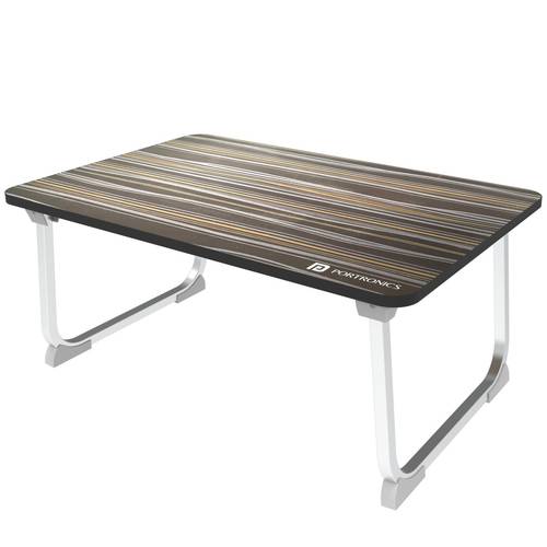 Portronics My Buddy J Portable/Foldable Laptop Table with Laminated MDF Board, Aluminium Legs, Anti-Skid Grip, Supports Upto 17 inch Laptop(Black) - View 1