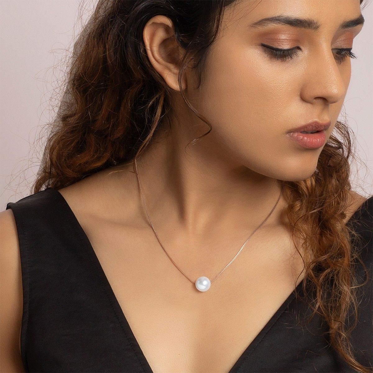 Surat Diamond Eternity - 4 Line Gold Plated Pendant & Freshwater Pearl  Necklace for Women (SN5) Pearl Gold-plated Plated Metal Necklace Price in  India - Buy Surat Diamond Eternity - 4 Line