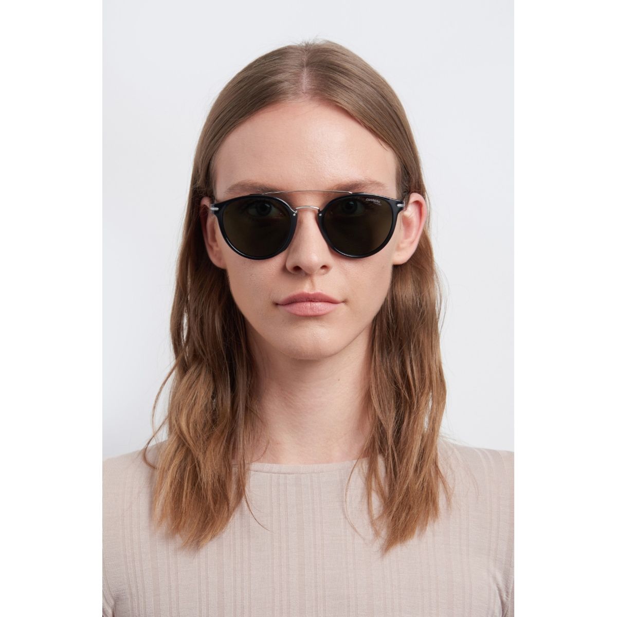 Carrera Sunglasses Green Lens Pantos Sunglass Black Ruthenium Frame