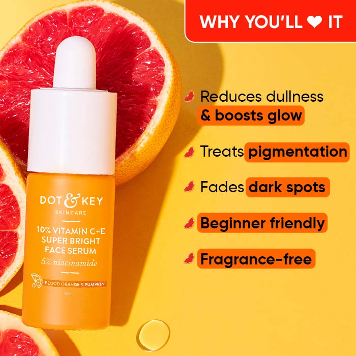 Dot and Key serum bottle close-up