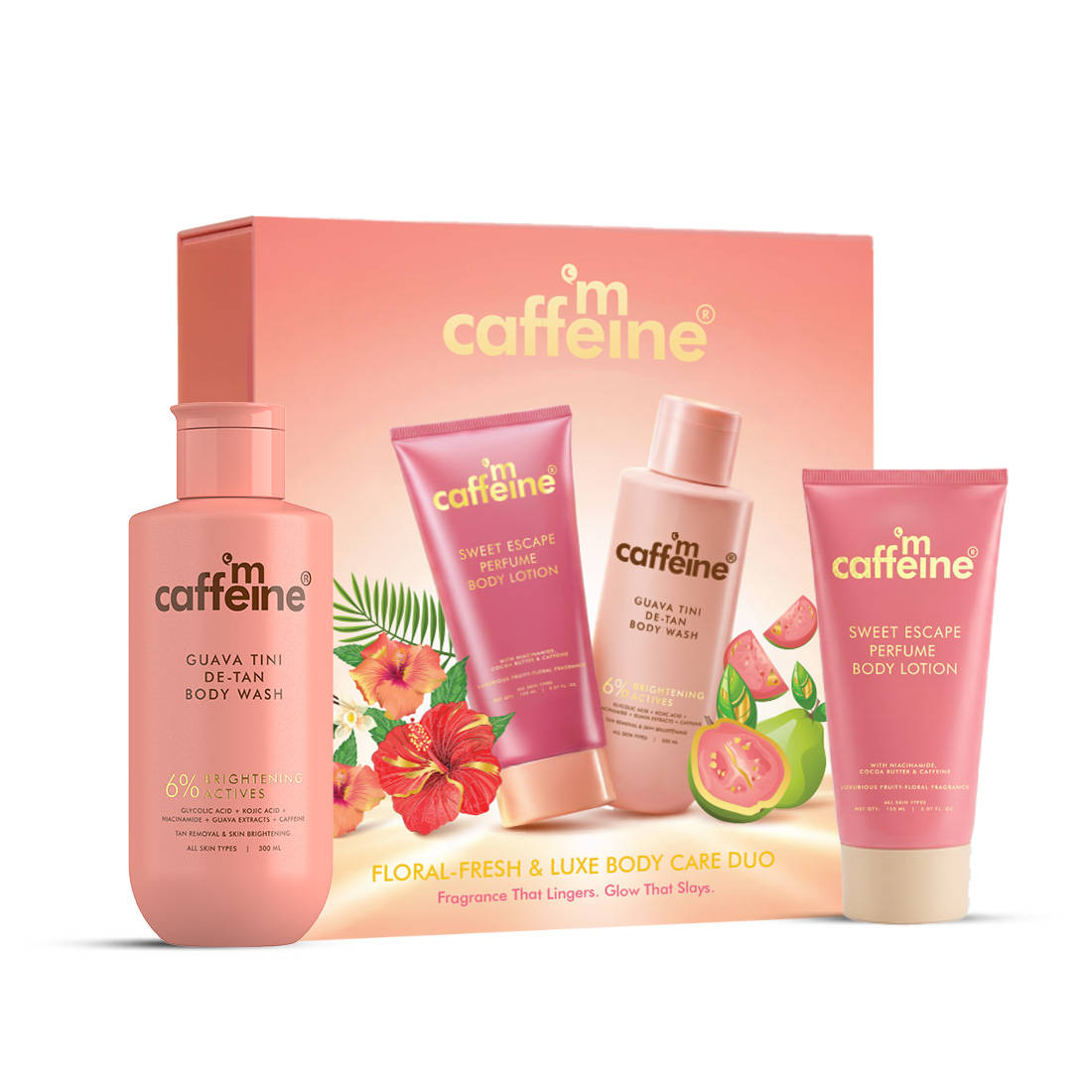 MCaffeine Floral-Fresh & Luxe Body Care Duo Rakhi Gift Kit