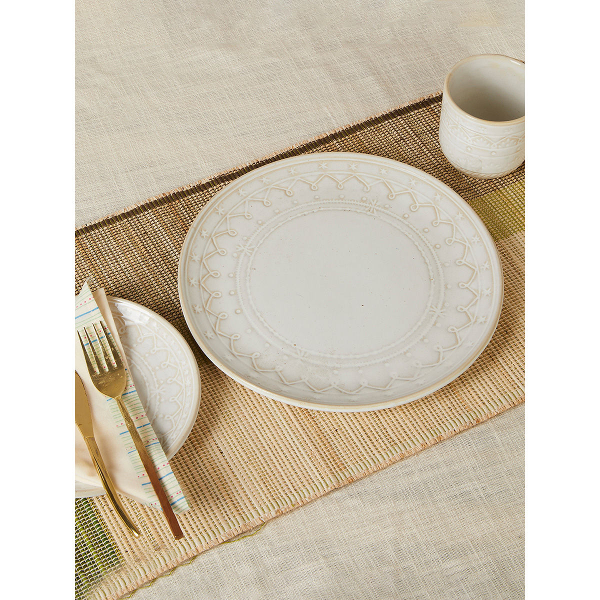 Fabindia Idika Dinner Plate Buy Fabindia Idika Dinner Plate Online at