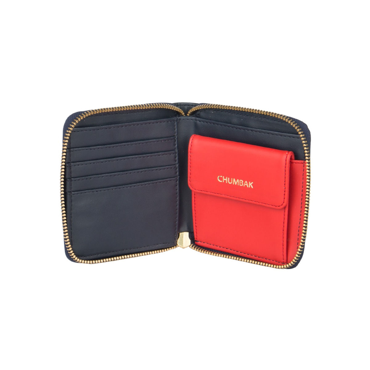 Buy Chumbak Aztec Embroidered Mini Wallet Navy Blue Online