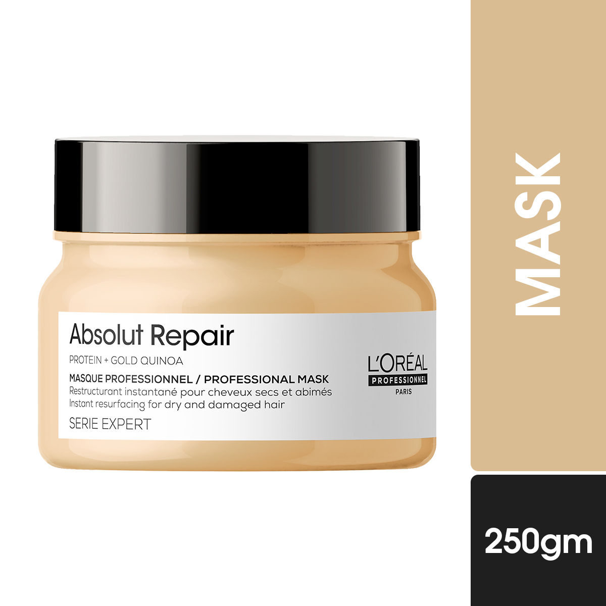 L'Oreal Professionnel Absolut Repair Hair Mask with Protein and Gold Quinoa, Serie Expert