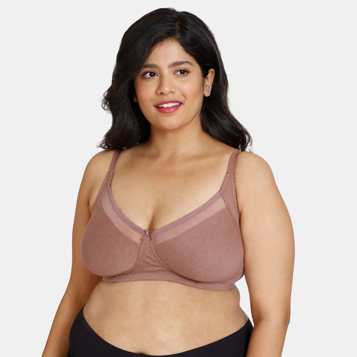 Buy Zivame True Curv Double Layered Non Wired Full Coverage Super Support  Bra - Nutmeg - Brown Online
