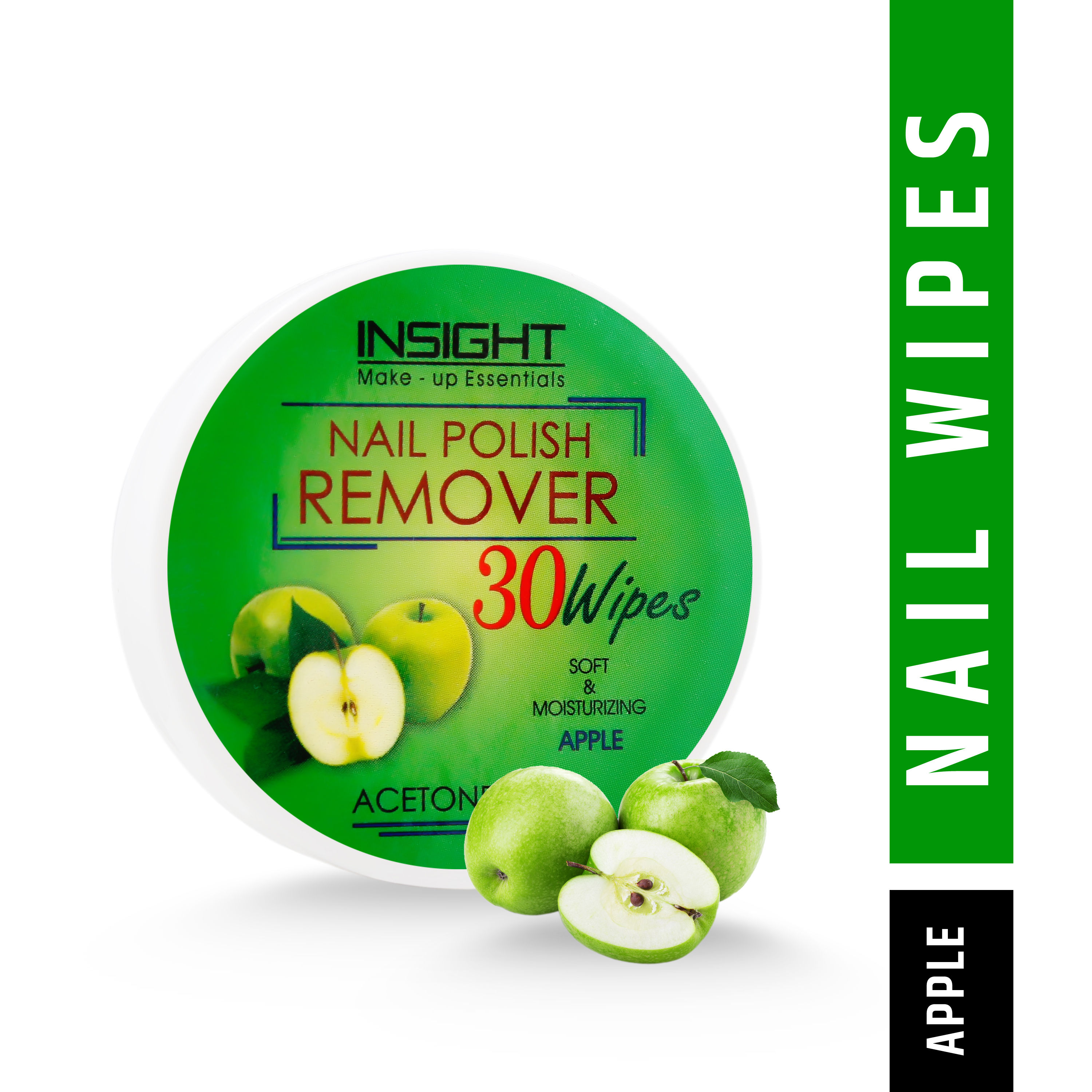Insight Cosmetics Nail Polish Remover Wipes - Apple