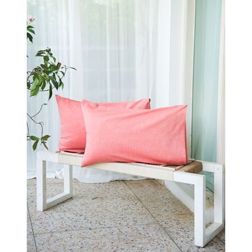 Fabindia Cotton Chambray Pillow Cover (17 x 27 inch)