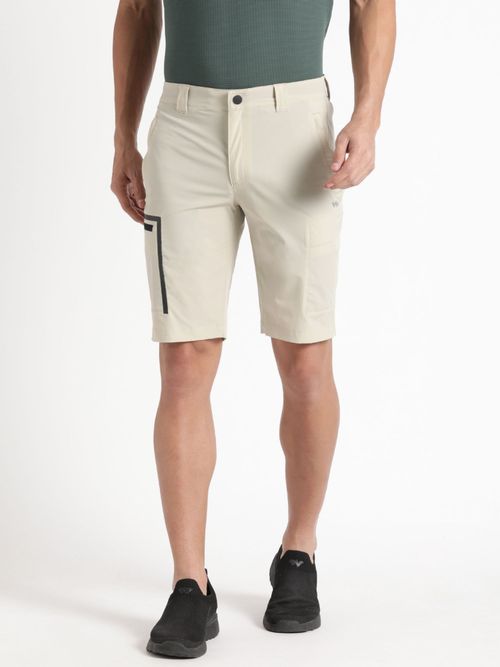 Wildcraft Men Hiking Regular Fit Nylon Fabric Anti Odor Shorts-Beige