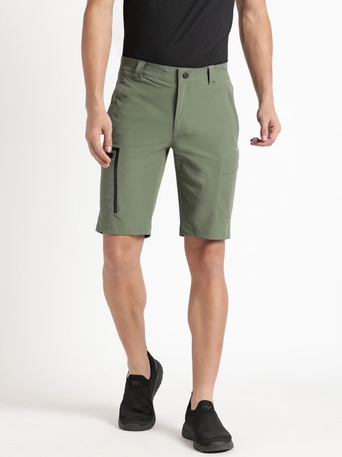 Wildcraft Men Hiking Regular Fit Nylon Fabric Anti Odor Shorts-Olive