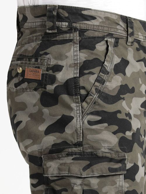 Buy Wildcraft Safara Pocket Cargo Short Camo-Olive Online