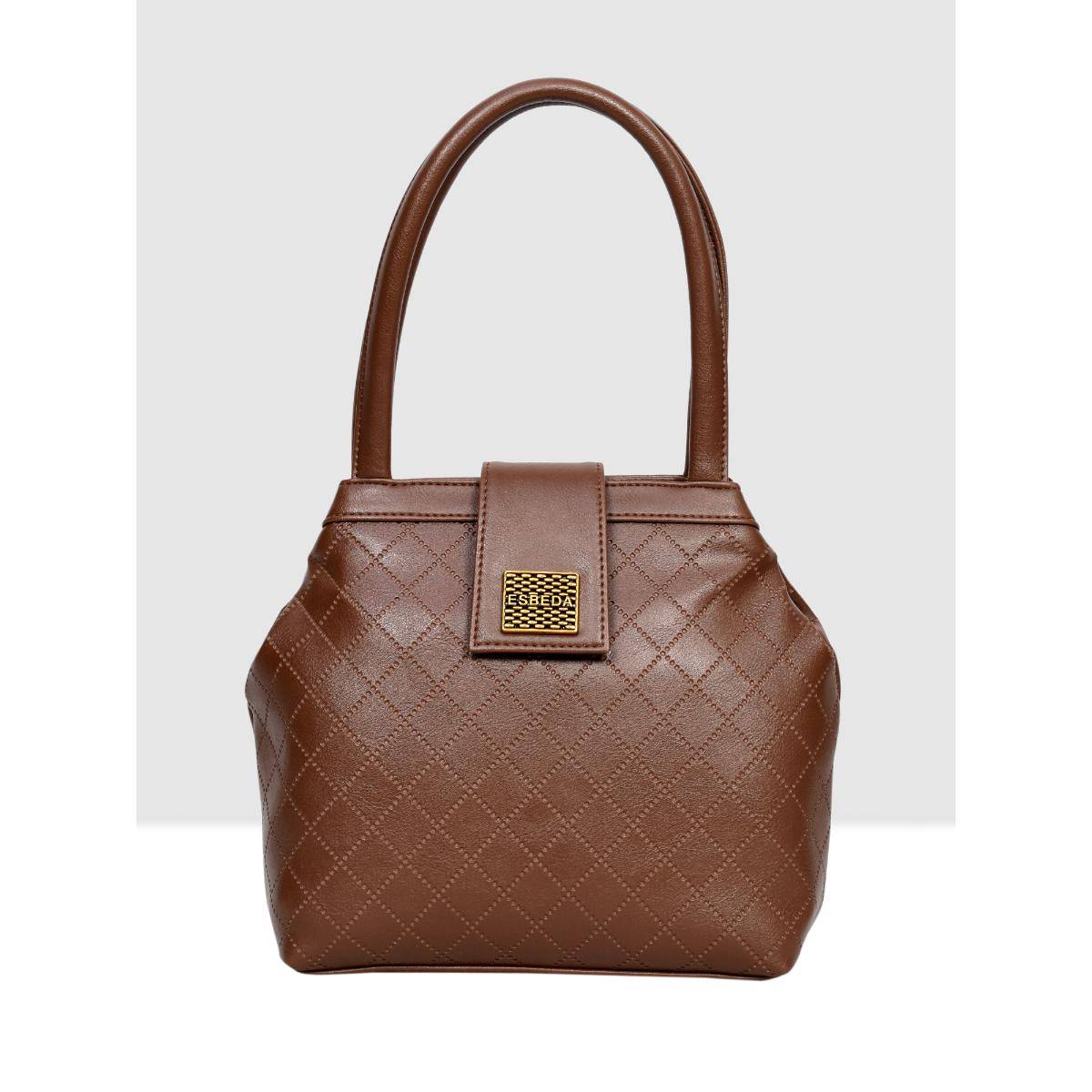 ESBEDA Tan Quilted Texture Handbag