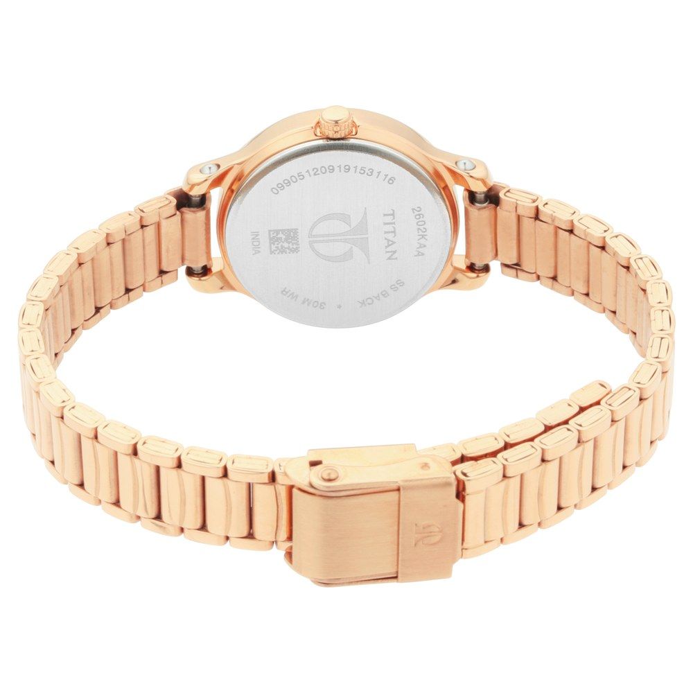 Buy Titan 2602WM01 Rose Gold Dial Analog Watch For Women Online