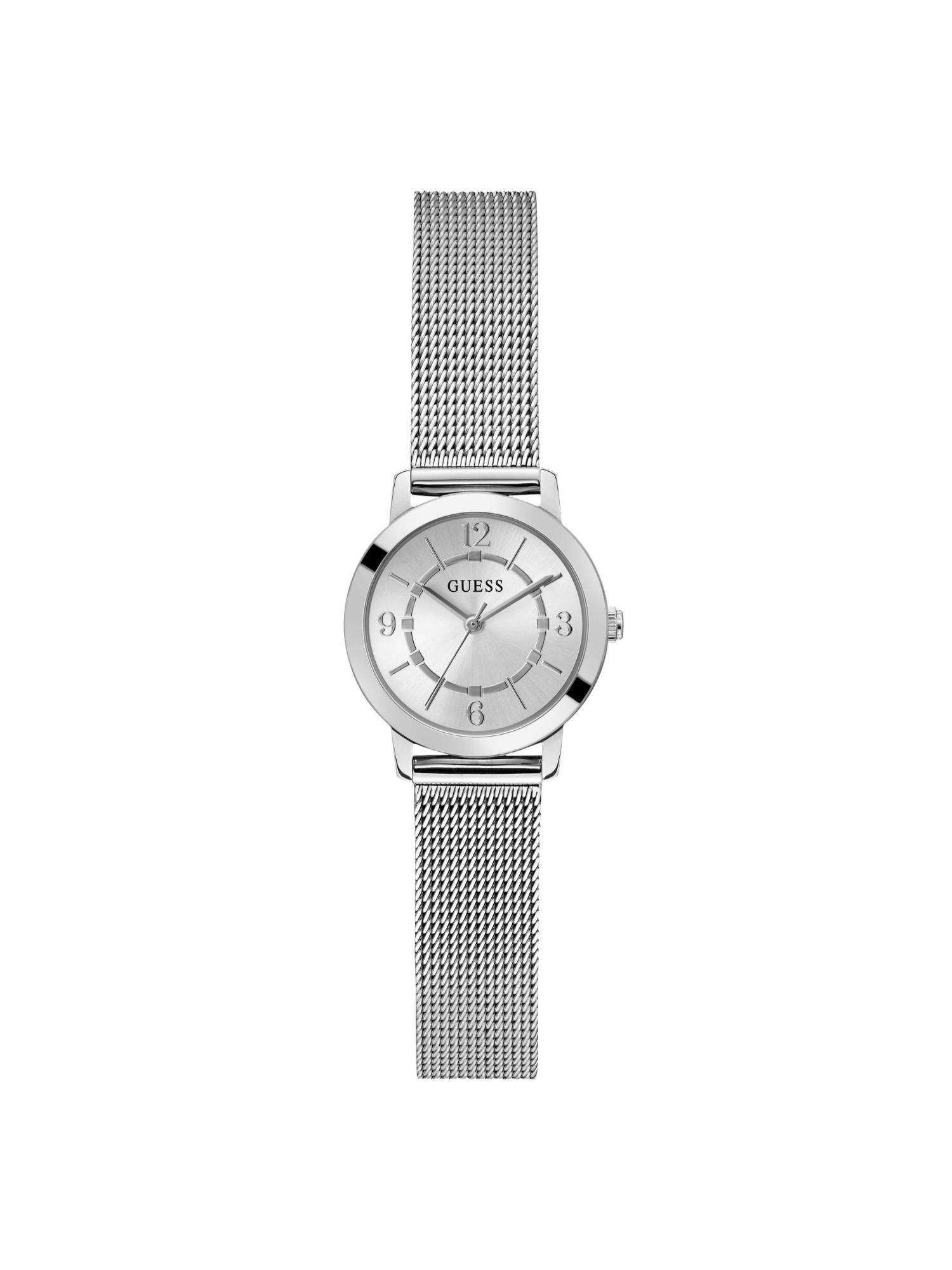 Guess Women Round Silver Dial Stainless Steel Analog Watch - GW0666L1M (M)