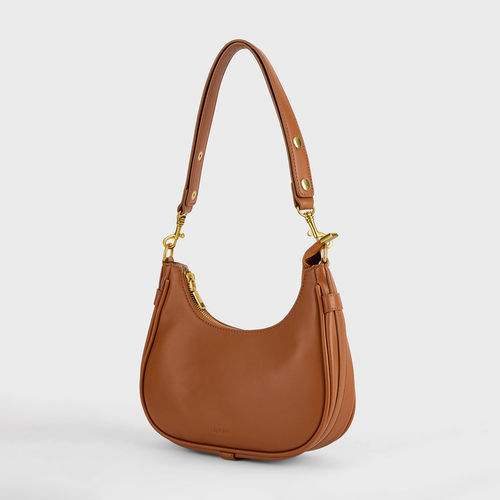 Buy IYKYK by Nykaa Fashion Brown Moon Shaped Shoulder Bag with - Main Image