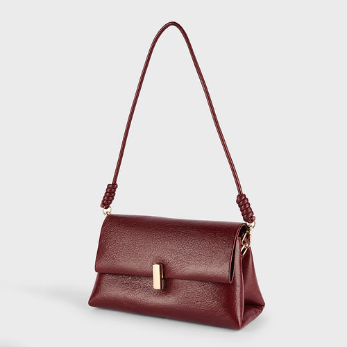 IYKYK by Nykaa Fashion Red Small Lock Shoulder Bag for Women