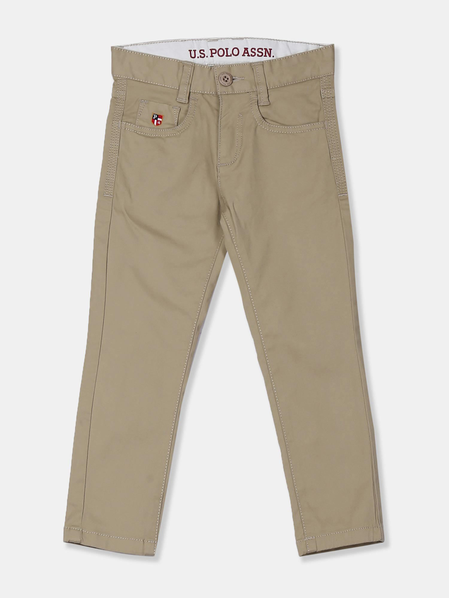 Buy US Polo Assn Denver Slim Fit Solid Casual Trousers  NNNOWcom