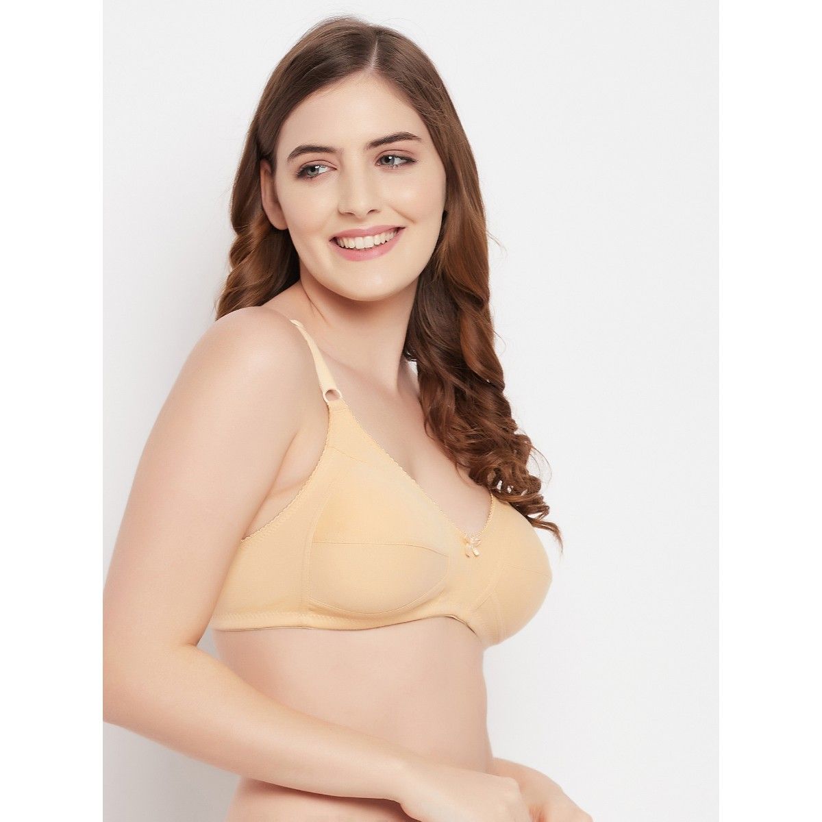 Clovia Non Padded Non Wired Full Cup Bra In Nude Colour Cotton Rich Buy Clovia Non Padded Non 