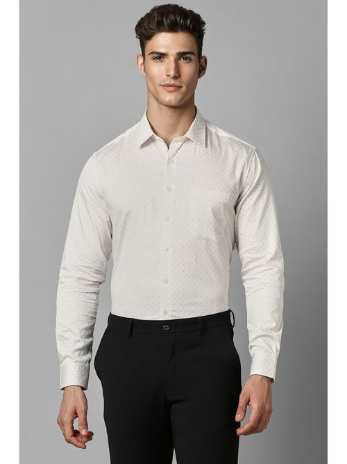 Louis Philippe Men's Printed Slim fit Formal Shirt