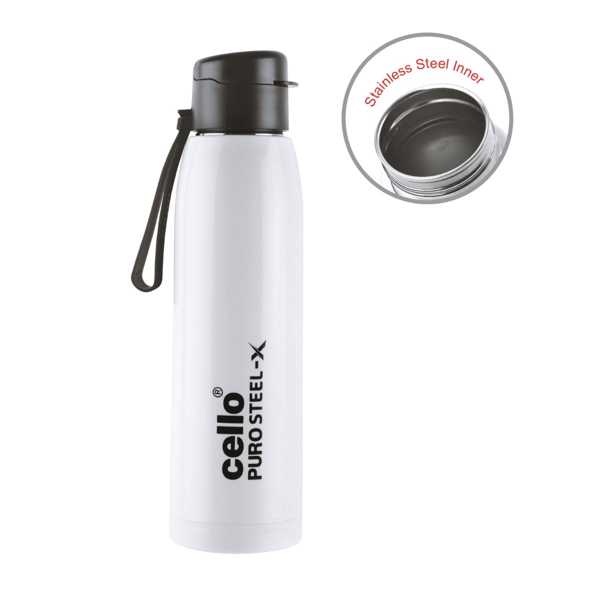 Buy CELLO Puro Steel-X Cooper Water Bottle With Inner Stainless Steel ...