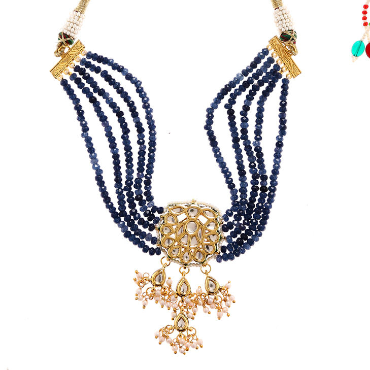 Imlistreet Kundan Necklace Earring Set Gold Women Fashion Necklace Set