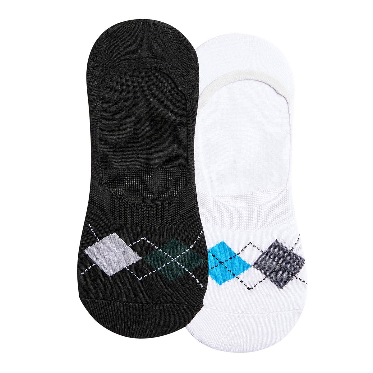 Secrets by Zerokaata Unisex Pack Of 2 Assorted Patterned Cotton Shoe Liners Socks (Free Size)