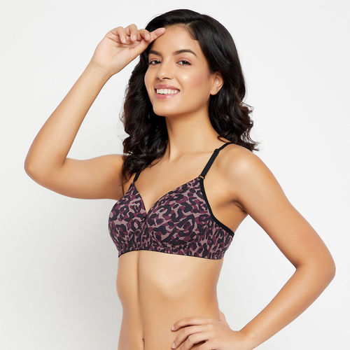 Buy Clovia Padded Non-Wired Full Cup Printed Multiway T-shirt Bra