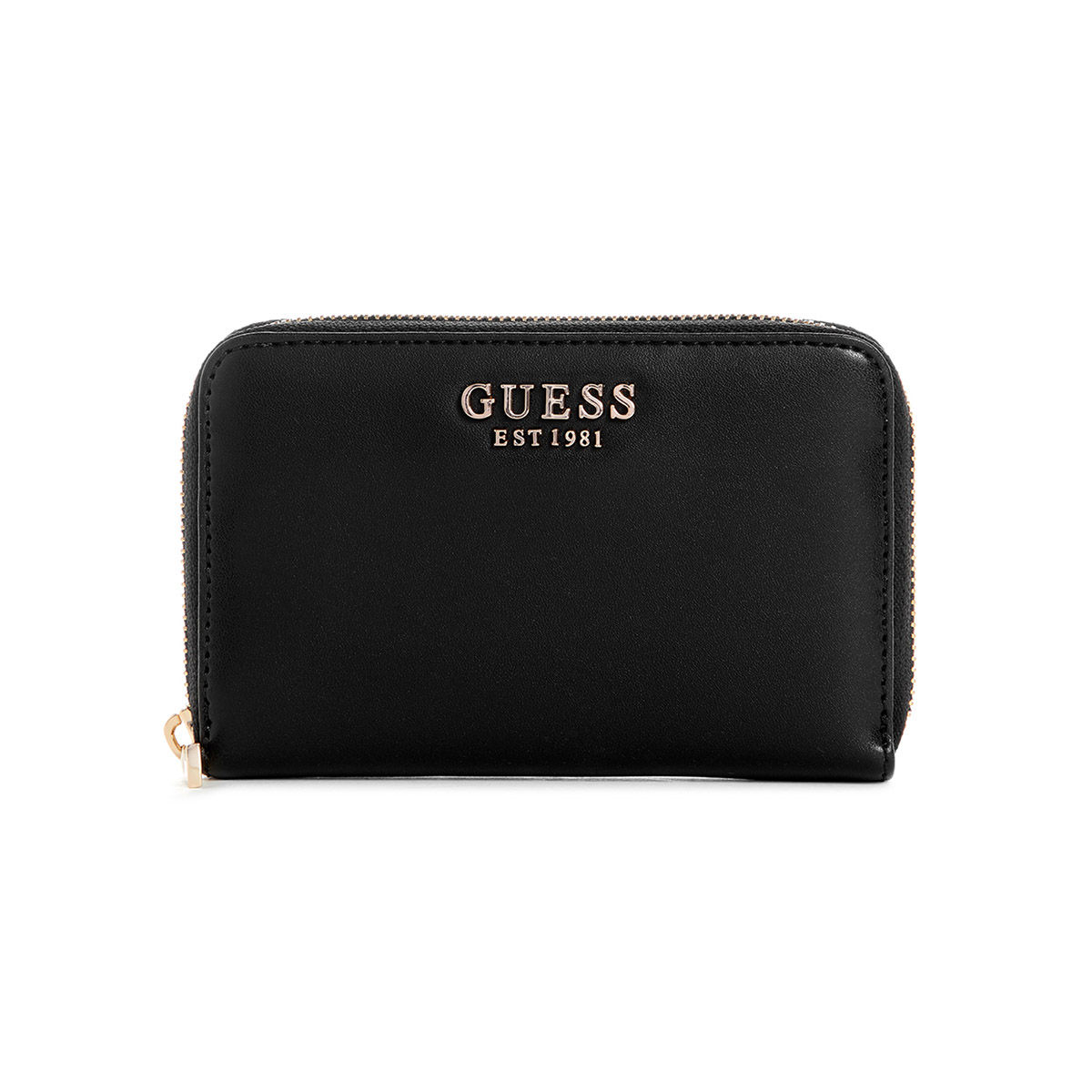 Buy Guess Black Solid Laurel Medium Zip Around Wallet Online