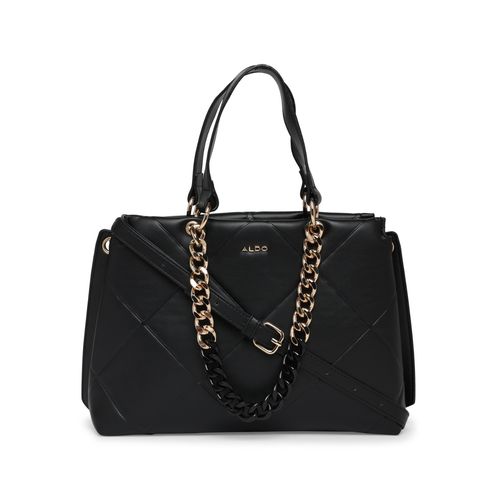 Buy Aldo Solid Black Satchel Bag Online