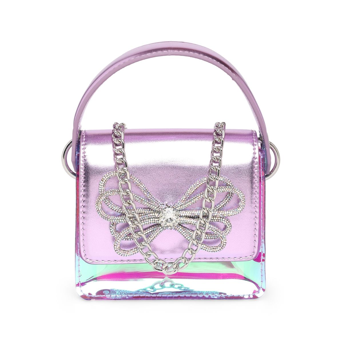 Buy Aldo Embellished Purple Top Handle Satchel Bag Online