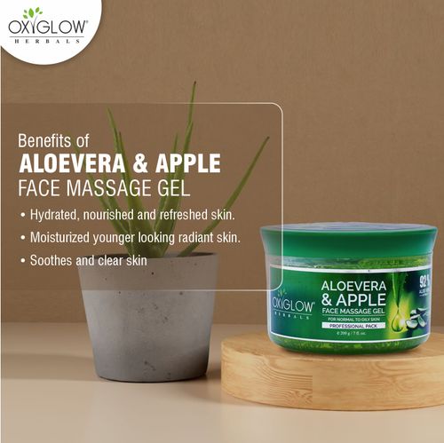Buy Oxyglow Herbals Aloevera Apple Face Massage Gel Online
