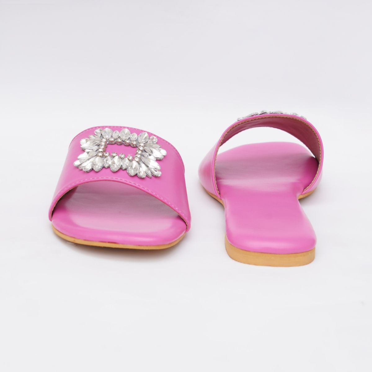 Buy Sole House Pink Embellished Brooch Flats Online