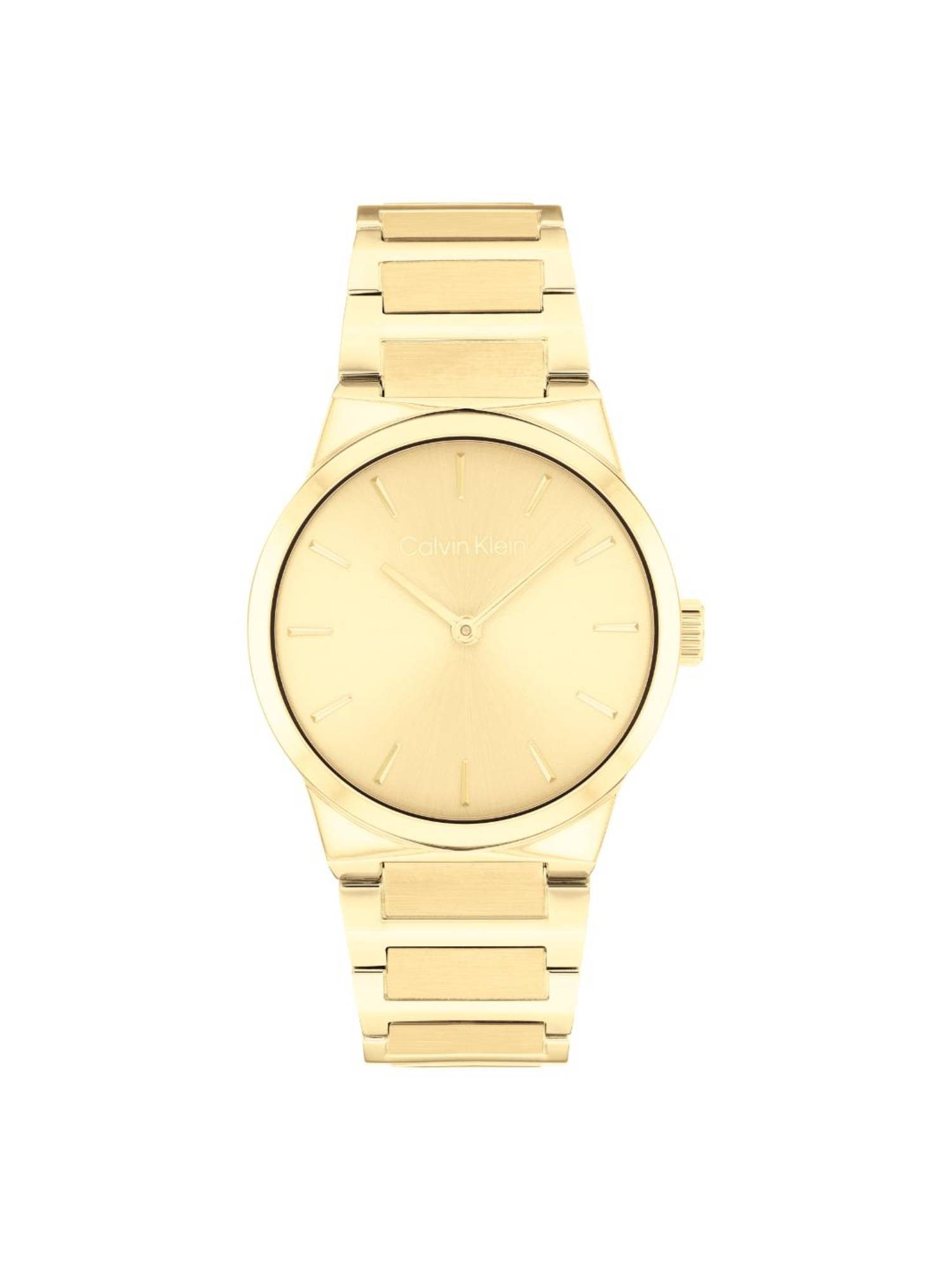 Calvin Klein Linear Elegance Gold 32 mm Dial Women Analog Watch (25100077) (M)